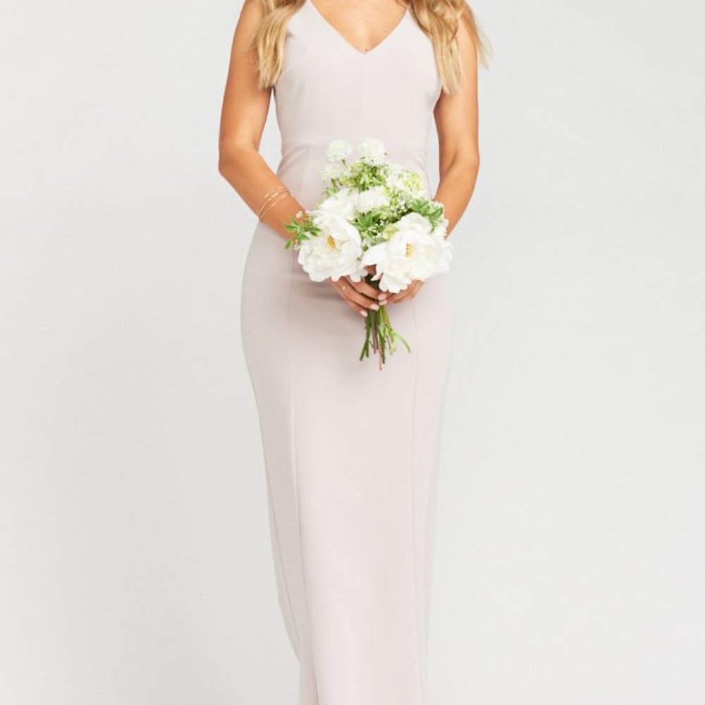 Show Me Your Mumu Morgan Gown, Size Small, Color Show Me the Ring Stretch Crepe